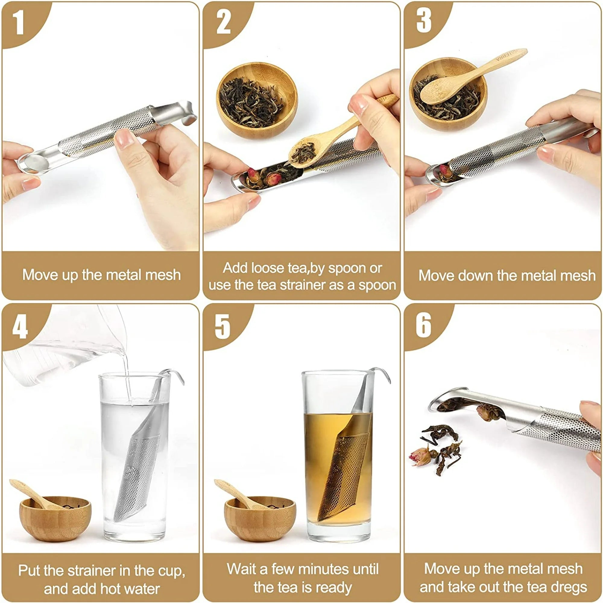 TEA INFUSER STAINLESS STEEL (5PCS PACK)