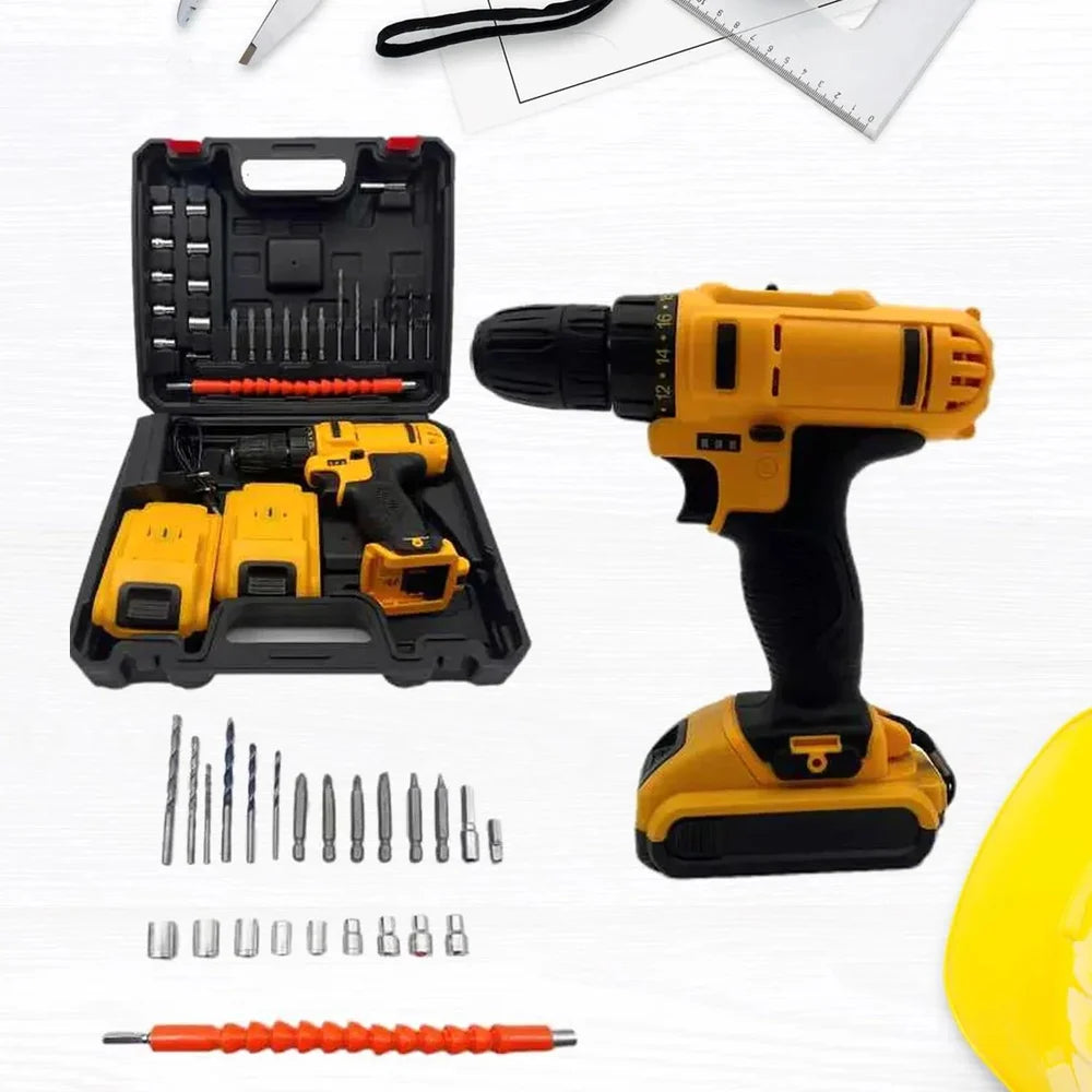 24V LITHIUM DOUBLE BATTERY CORDLESS DRILL SET (29 PCS)