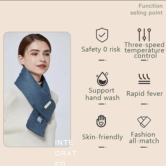 HEATING SCARF WITH ADJUSTABLE TEMPERATURE (PowerBank Included)