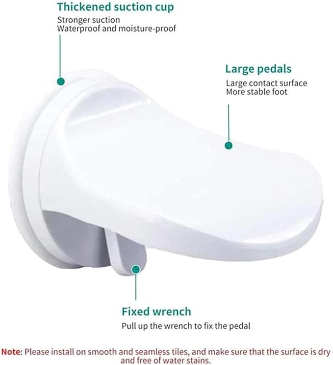 SHOWER FOOT REST WITH STRONG SUCTION CUP