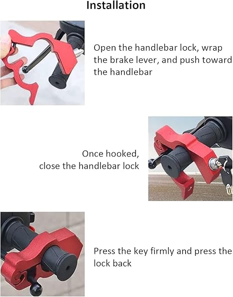 HEAVY DUTY MOTORCYCLE HANDLEBAR LOCK