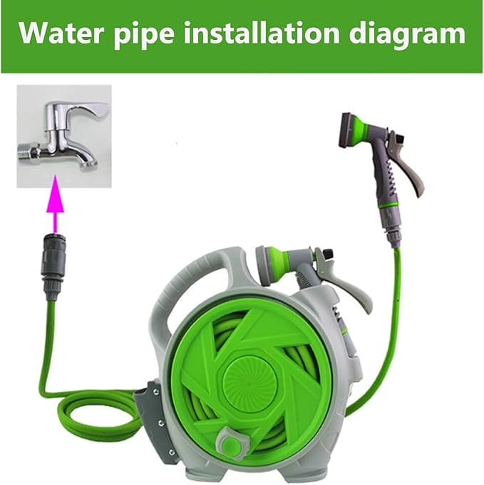 PORTABLE GARDEN HOSE REEL 15 METERS
