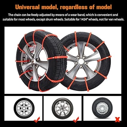 UNIVERSAL NYLON SNOW CHAINS (10pcs)