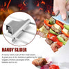 3-WAY STAINLESS STEEL BBQ SKEWER WITH PUSH ROD DESIGN (2 PIECES)