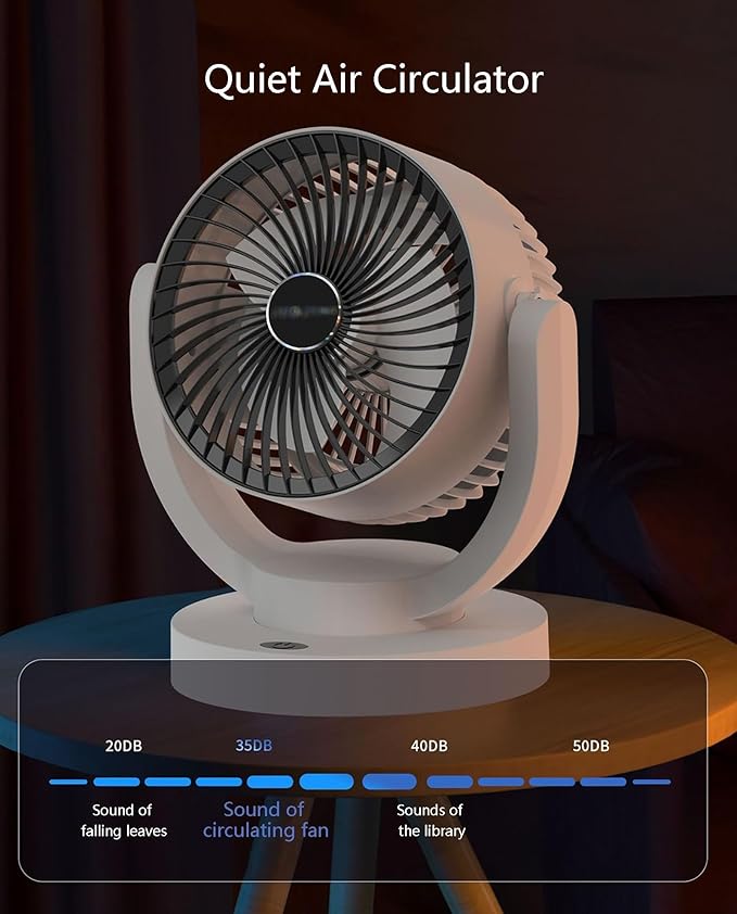 KISONLI RECHARGEABLE AIR CIRCULATOR FAN