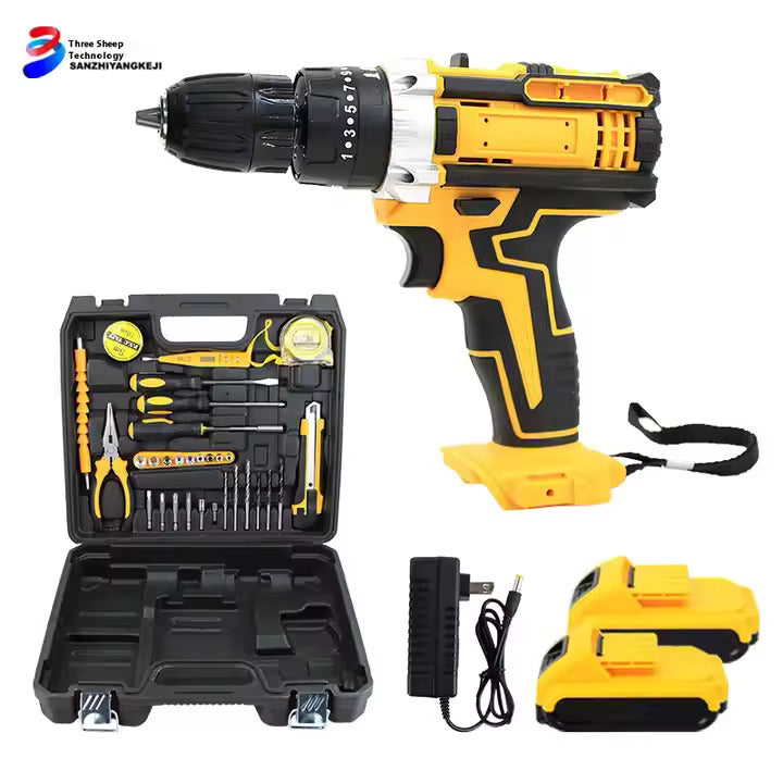 24V LITHIUM DOUBLE BATTERY CORDLESS DRILL SET (34 PCS)