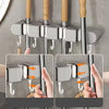 SPACE-SAVING MULTIFUNCTIONAL MOP HOLDER(2) AND HOOKS(3)