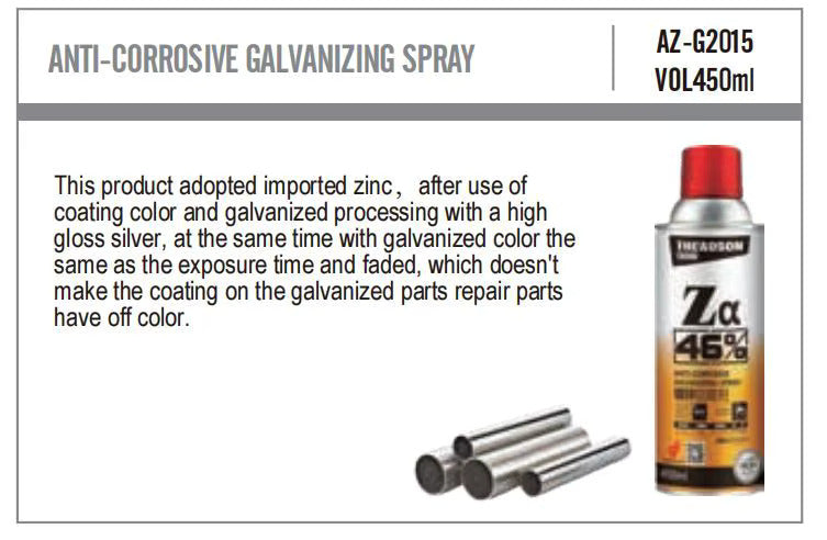 PREMIUM ZINC-RICH ANTI-RUST COATING FOR METAL PROTECTION SPRAY 450ML