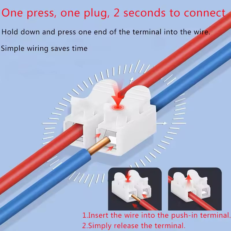 BOX 55 PCS – CH-2 Spring Wire Quick Connector Set