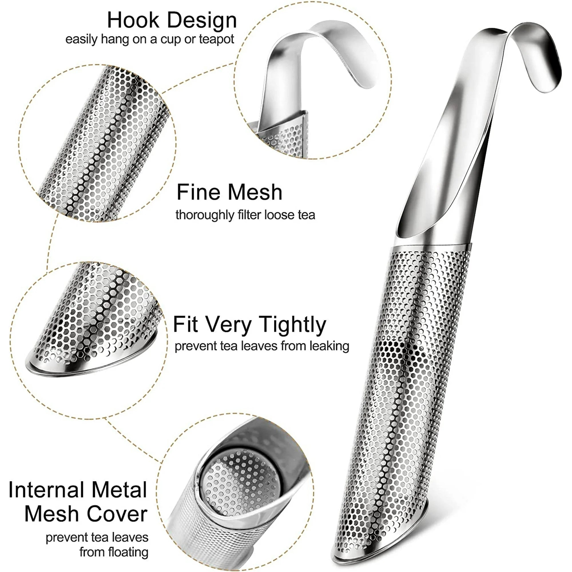 TEA INFUSER STAINLESS STEEL (5PCS PACK)