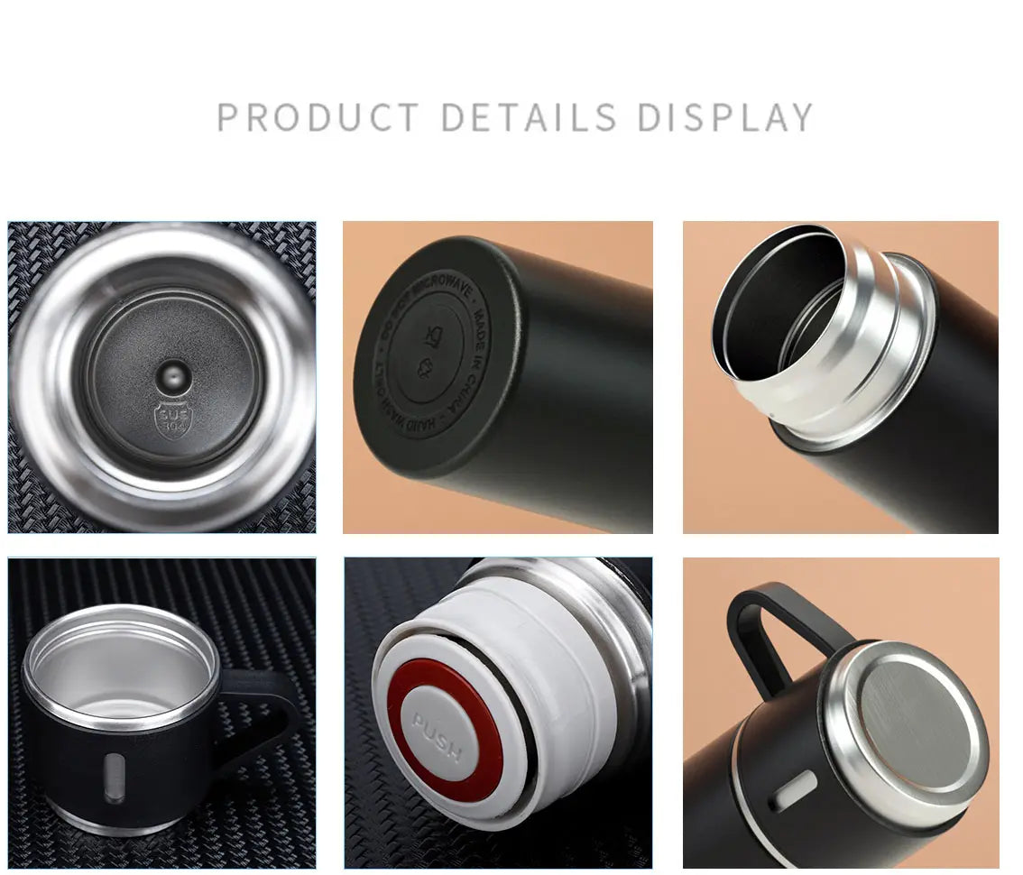 THERMOS STAINLESS STEEL VACUUM FLASK SET