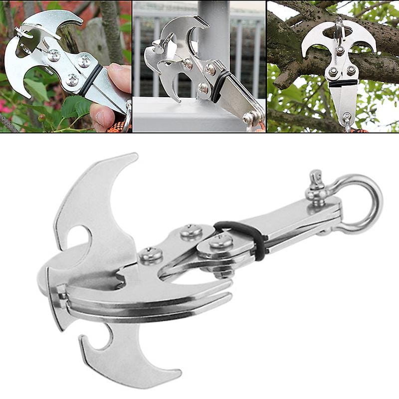 MULTIFUNCTIONAL OUTDOOR STAINLESS STEEL SURVIVAL FOLDING GRAPPLING HOOK